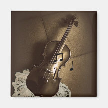 Violon rustique magnets pour réfrigérateur