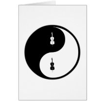 Violoncelle de Yin Yang Cartes De Vœux
