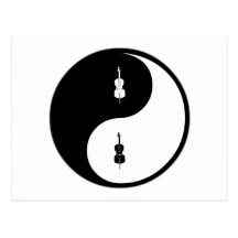 Violoncelle de Yin Yang Cartes Postales