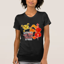 Violoncelle d'un rouge ardent t-shirt
