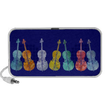 Violoncelles multicolores haut-parleurs iPod