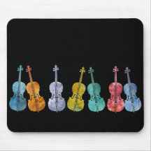 Violoncelles multicolores tapis de souris