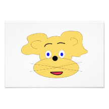 Visage animal jaune de bande dessinée photographies d’art