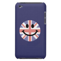 Visage britannique de smiley de drapeau coques iPod Case-Mate