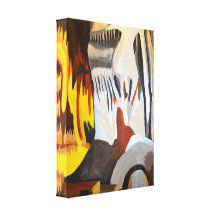 Visage dans les roches impression sur toile