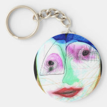 Visage de baiser porte-clé