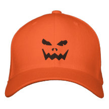 Visage de citrouille casquettes de baseball brodées