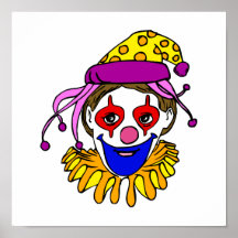 Visage de clown affiche