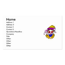 Visage de clown cartes de visite professionnelles