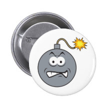 Visage de coutil de smiley de bombe badge