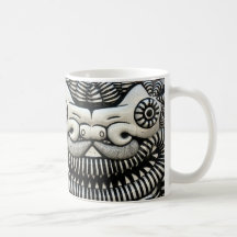 Visage de dragon mug à café