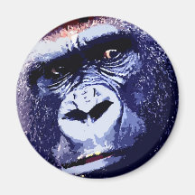 Visage de gorille aimant pour réfrigérateur