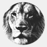 Visage de lion de BW Autocollants
