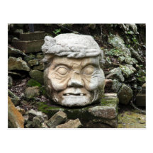 visage de roche de copán cartes postales