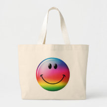 Visage de smiley d'arc-en-ciel sac
