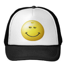 Visage de smiley de boule de bowling casquette