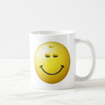 Visage de smiley de boule de bowling tasse