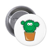 Visage de smiley de cactus badges