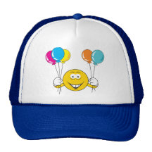Visage de smiley de célébration de ballons casquette