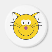 Visage de smiley de chat de Kitty Aimant