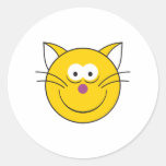 Visage de smiley de chat de Kitty autocollants