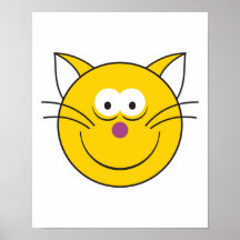 Visage de smiley de chat de Kitty Posters