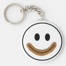 Visage de smiley de chocolat porte-clé