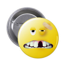 Visage de smiley de photo de détenu badges