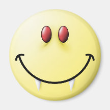 Visage de smiley de vampire magnets