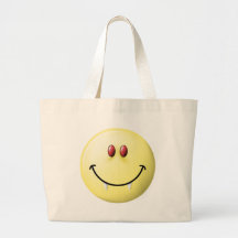 Visage de smiley de vampire sac en toile