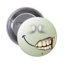 Visage de smiley de zombi pin's