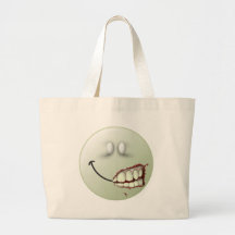Visage de smiley de zombi sac en toile