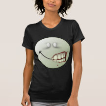 Visage de smiley de zombi t-shirts