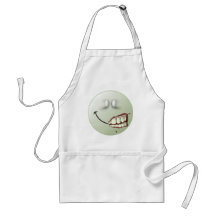 Visage de smiley de zombi tabliers