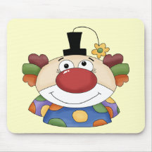 Visage doux de clown tapis de souris