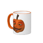 Visage drôle de citrouille tasse