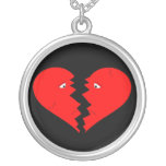 Visage du coeur brisé collier personnalisé