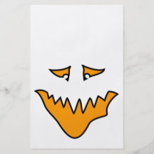 Visage effrayant. Monstre orange. Prospectus Personnalisés