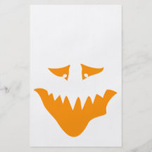 Visage effrayant orange. Monstre Prospectus Customisé