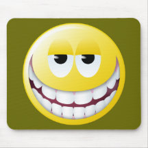 Visage énorme de smiley de sourire tapis de souris