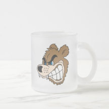 visage fâché d'ours de grognement tasses à café