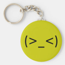 Visage fâché (smiley japonais) porte-clefs