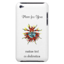 Visage frais d'un dieu soleil de symbole de tatoua coque iPod touch 
