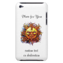 Visage frais d'un dieu soleil de symbole de tatoua étui iPod touch