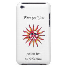 Visage frais d'un dieu soleil de symbole de tatoua coques iPod touch 