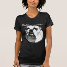 Visage heureux de bouledogue t-shirt