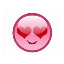 Visage heureux de Lovestruck Cartes Postales
