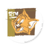 Visage heureux de Tom autocollants