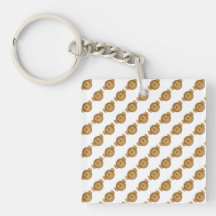 Visage idiot mignon de singe porte-clefs