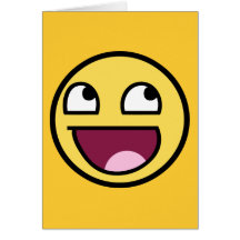 visage impressionnant de smiley de /b/ carte de vœux